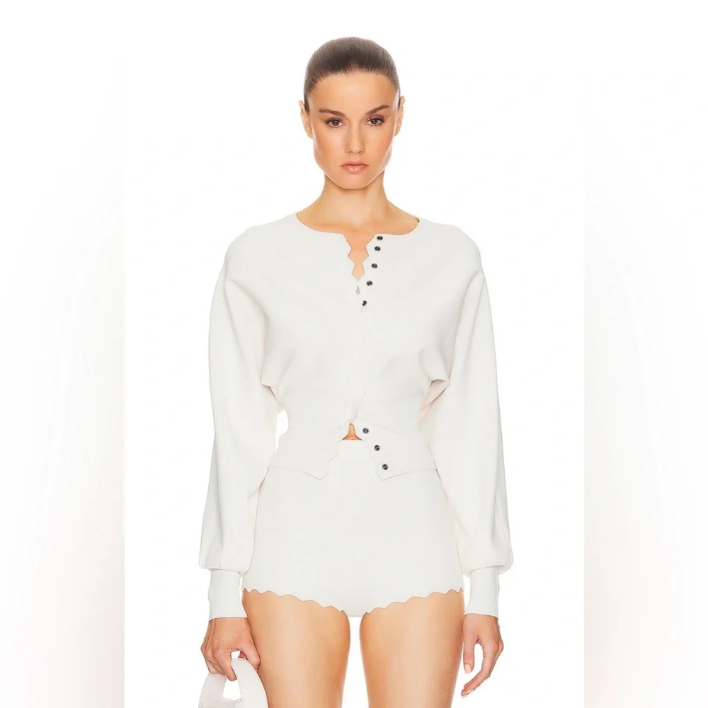 NWT Helsa Elvira Cardigan in white - Picture 3 of 12